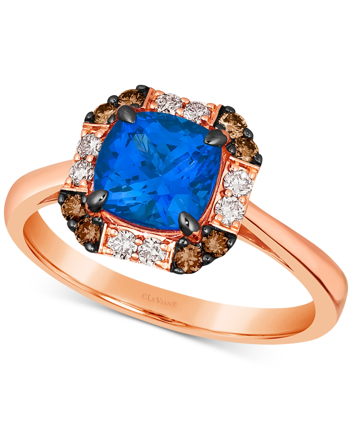 Le Vian Blueberry Tanzanite (1-3/8 ct. t.w.), Chocolate Diamonds (1/6 ct. t.w.) & Nude Diamonds (1/6 ct. t.w.) Ring in 14k Rose Gold