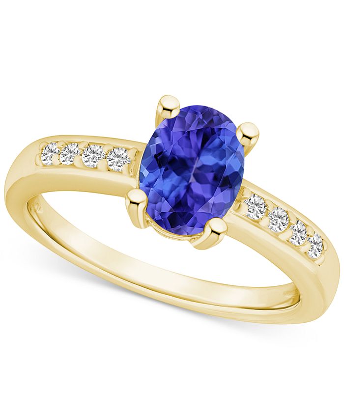 Macy s Tanzanite 1 1 4 ct. t.w. Diamond 1 8 ct. t.w. Ring