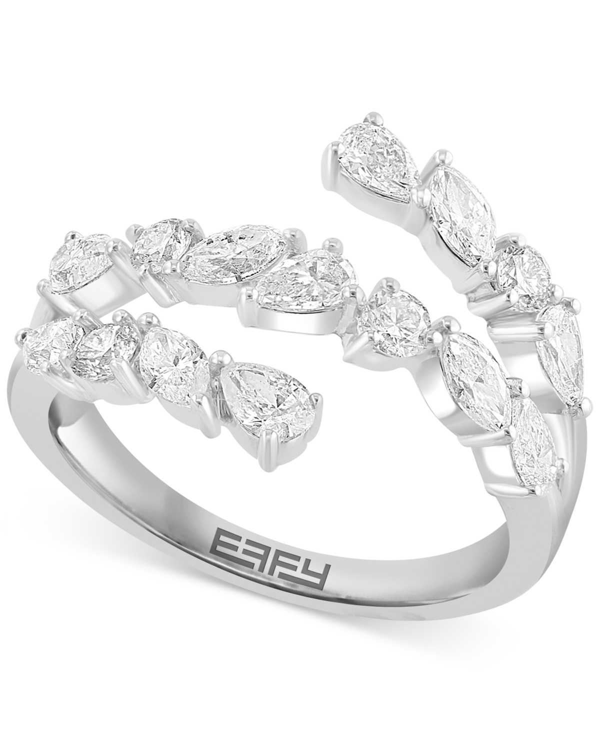 Effy Collection Effy Diamond Triple-row Ring (1-3/8 Ct. T.w.) In 14k White Gold