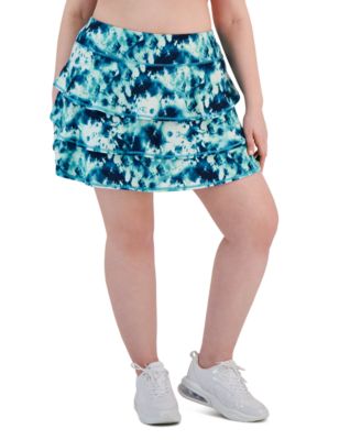 ID Ideology - Plus Size Tie Dye Tiered Flounce Skort