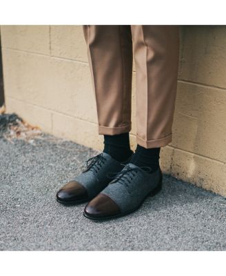 Men's Jack Handcrafted Leather, Velvet and Wool Dress Shoes