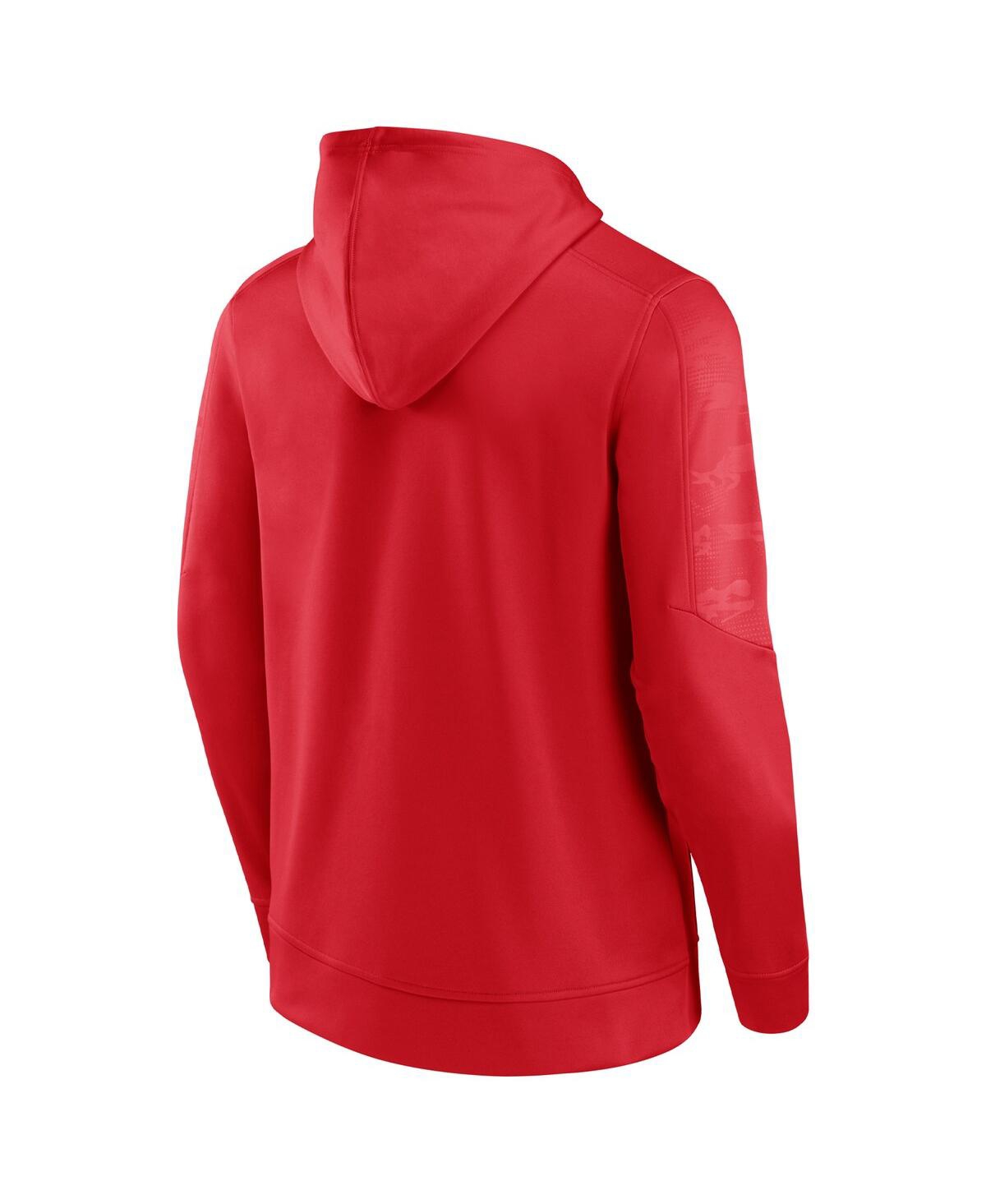 Fanatics Branded Red Wisconsin Badgers On The Ball Pullover Hoodie In Red