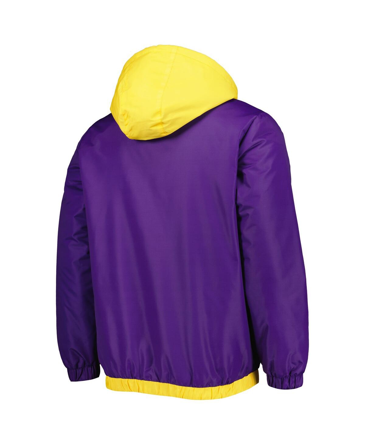 Shop Starter Men's  Purple Los Angeles Lakers The Triple Double Full-zip Hoodie Jacket