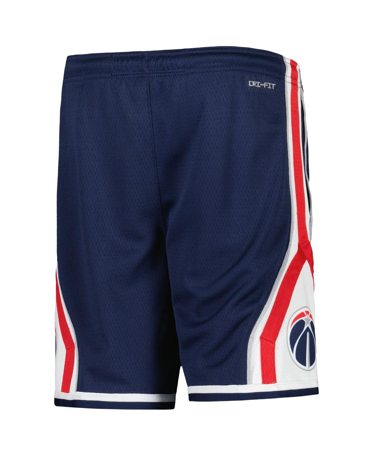 Shop Jordan Big Boys And Girls  Navy Washington Wizards Statement Edition Swingman Performance Shorts