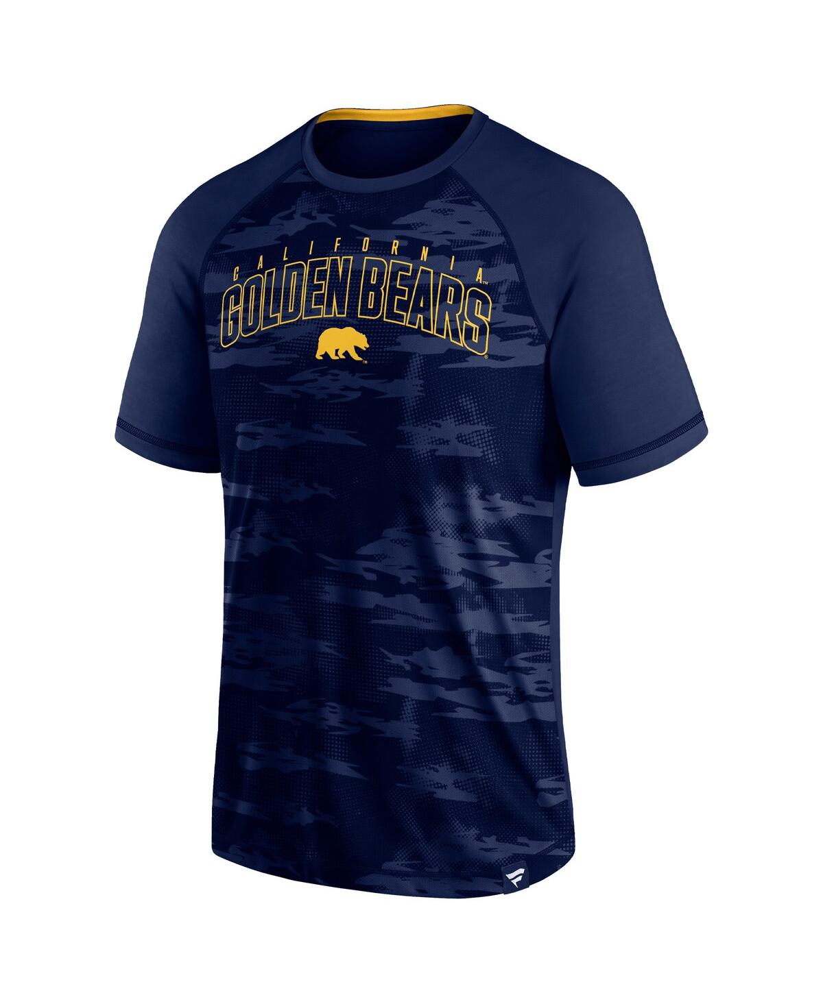 Shop Fanatics Men's  Navy Cal Bears Arch Outline Raglan T-shirt