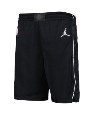 Big Boys and Girls Black Brooklyn Nets Statement Edition Swingman Performance Shorts