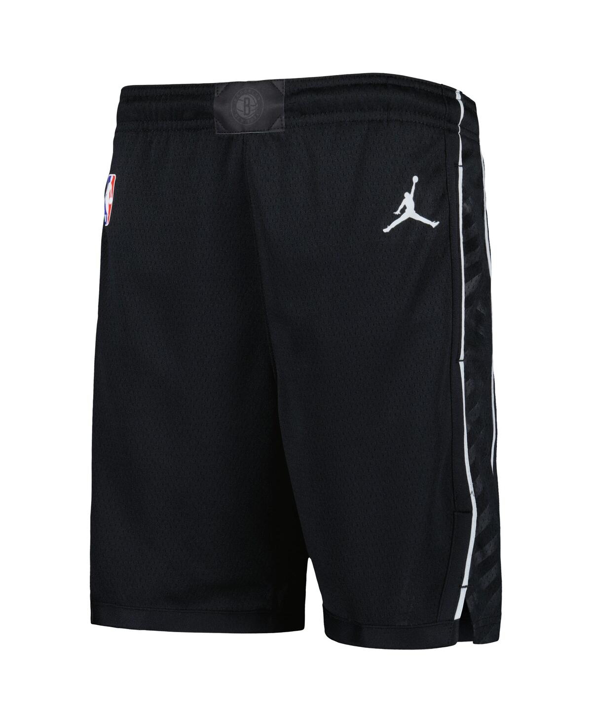 Shop Jordan Big Boys And Girls  Black Brooklyn Nets Statement Edition Swingman Performance Shorts
