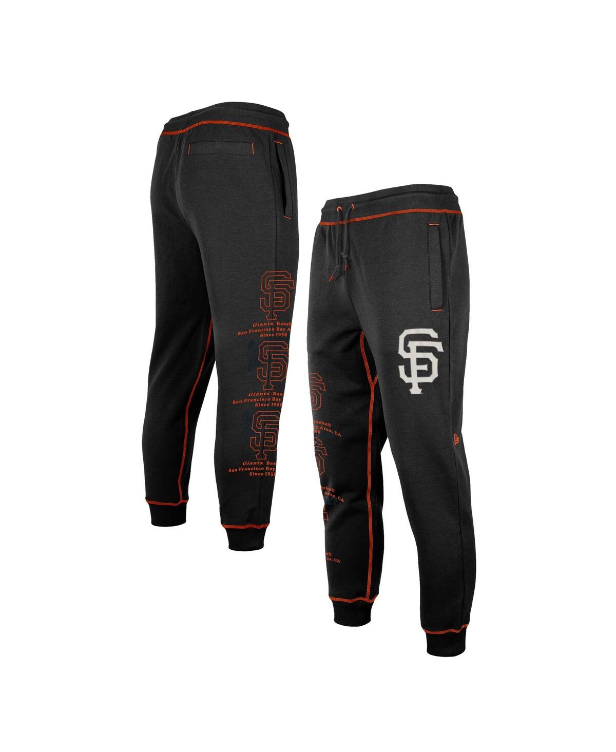 NEW ERA MEN'S NEW ERA BLACK SAN FRANCISCO GIANTS TEAM SPLIT JOGGER PANTS 