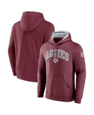 Men's Maroon Texas A&M Aggies Arch and Logo Tackle Twill Pullover Hoodie
