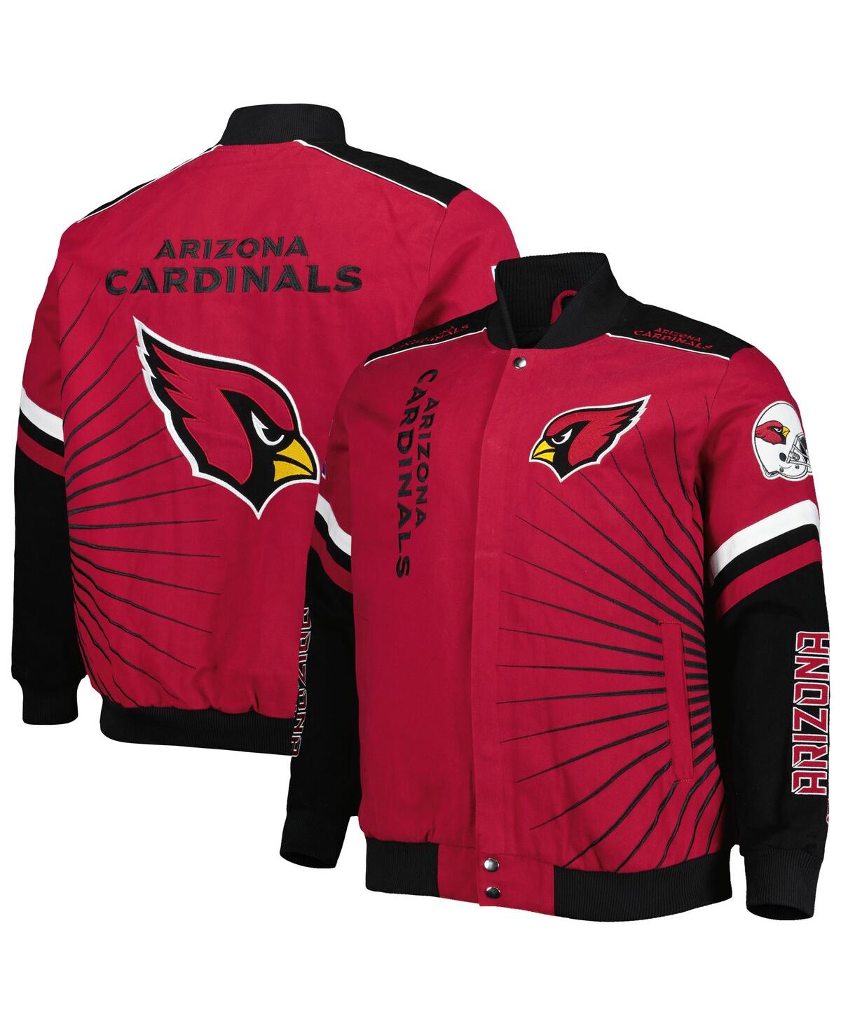 Men's G-iii Sports by Carl Banks Cardinal Arizona Cardinals Extreme Redzone Full-Snap Varsity Jacket - Cardinal