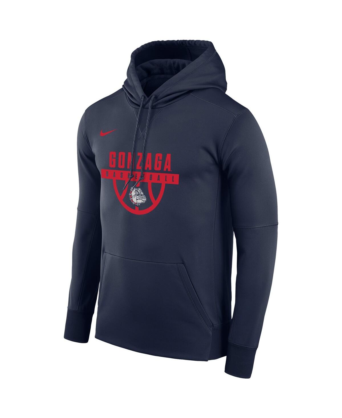 Men's NikeGonzaga Bulldogs Basketball Drop Circuit Pullover Hoodie - Navy