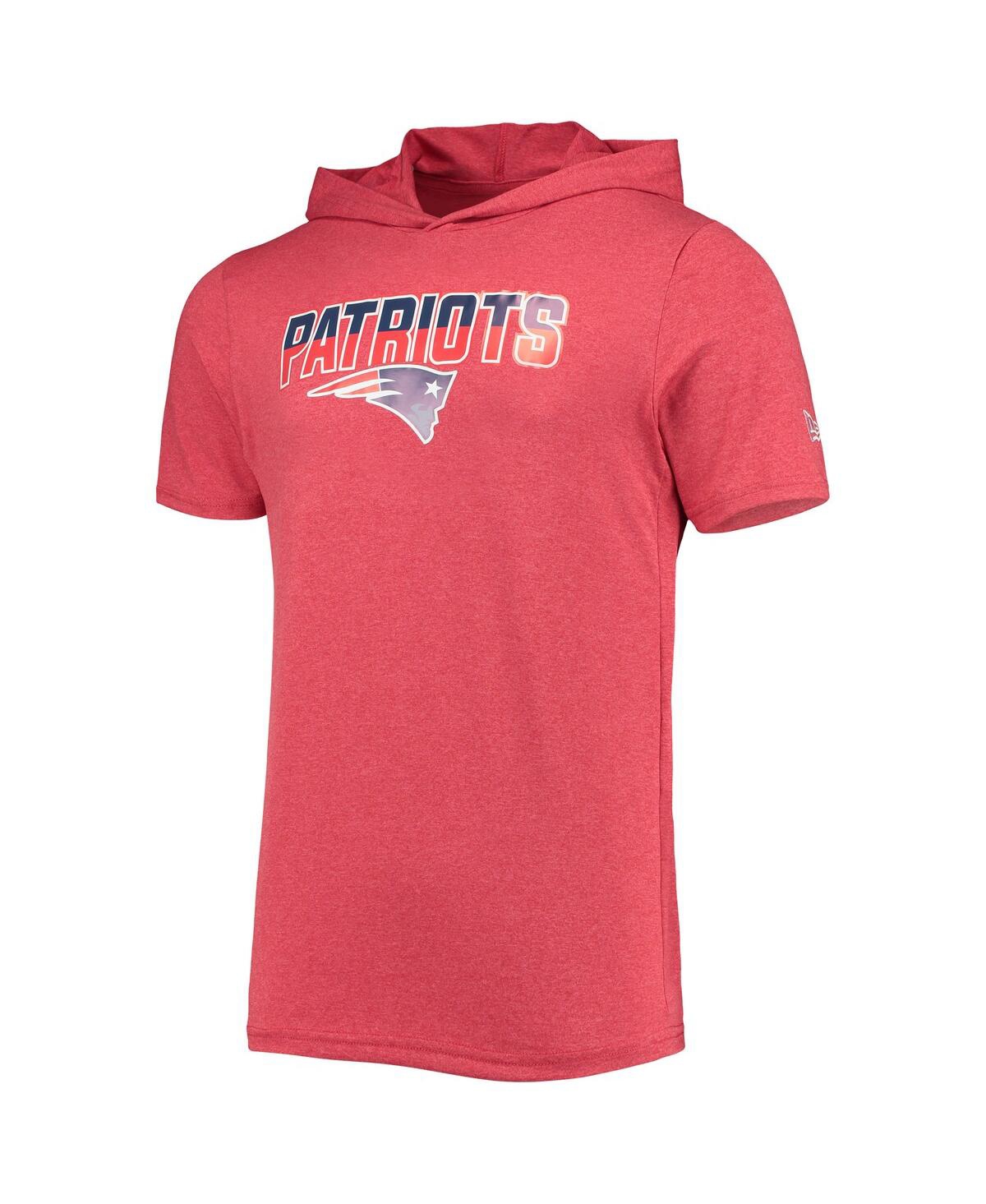 Men's New EraNew England Patriots Team Brushed Hoodie T-shirt - Heathered Red