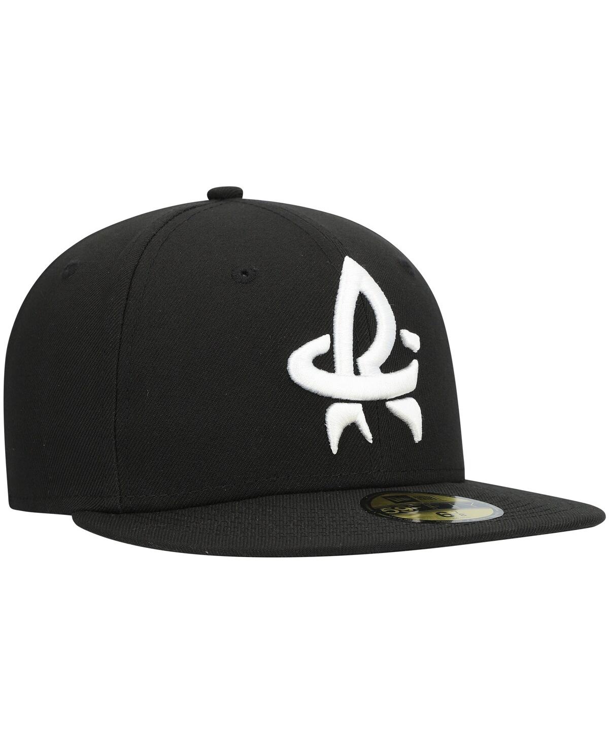 Men's New EraRocket City Trash Pandas Authentic Collection Team Alternate 59FIFTY Fitted Hat - Black