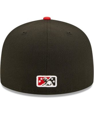 Men's Black Lansing Lugnuts Authentic Collection Team 59FIFTY Fitted Hat