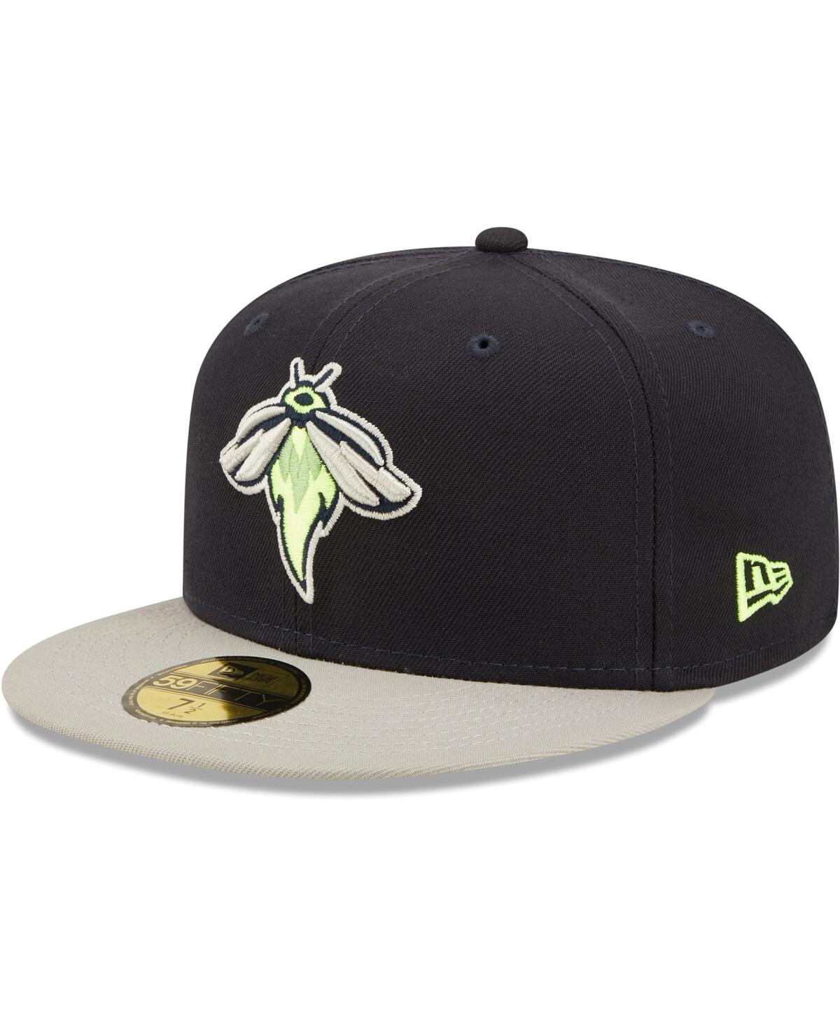 Men's New EraColumbia Fireflies Authentic Collection Road 59FIFTY Fitted Hat - Navy