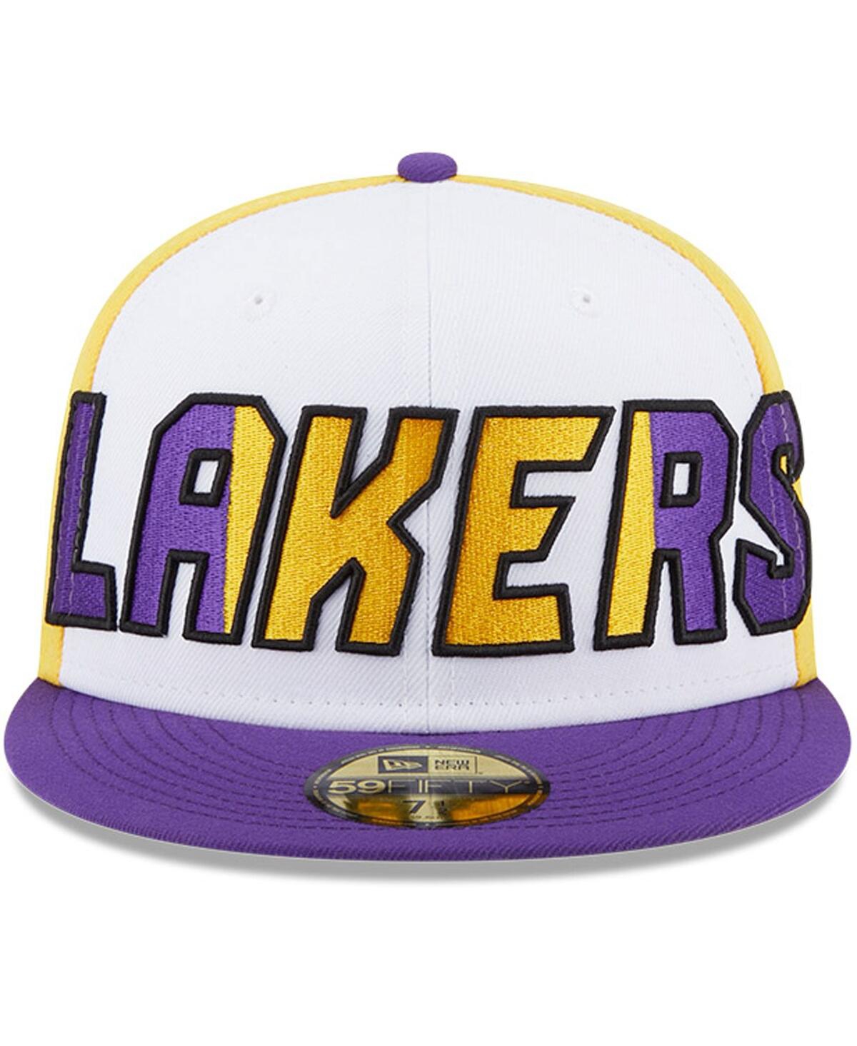 Men's New Era Purple Los Angeles Lakers Back Half 9FIFTY Fitted Hat - Purple