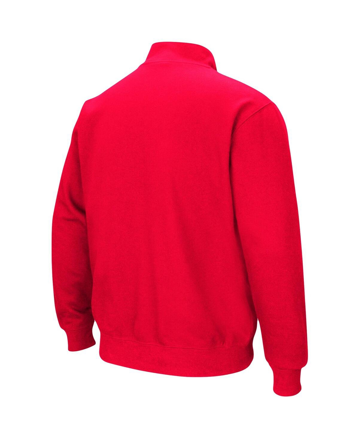 Colosseum Men's  Scarlet Nebraska Huskers Big And Tall Tortugas Quarter-zip Jacket In Scarlet