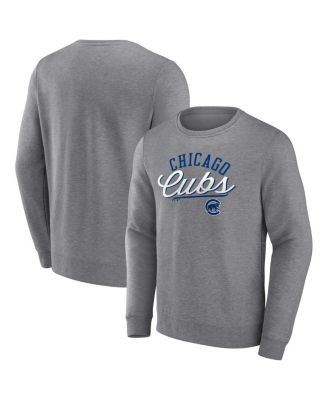 Men's Heather Gray Chicago Cubs Simplicity Pullover Sweatshirt