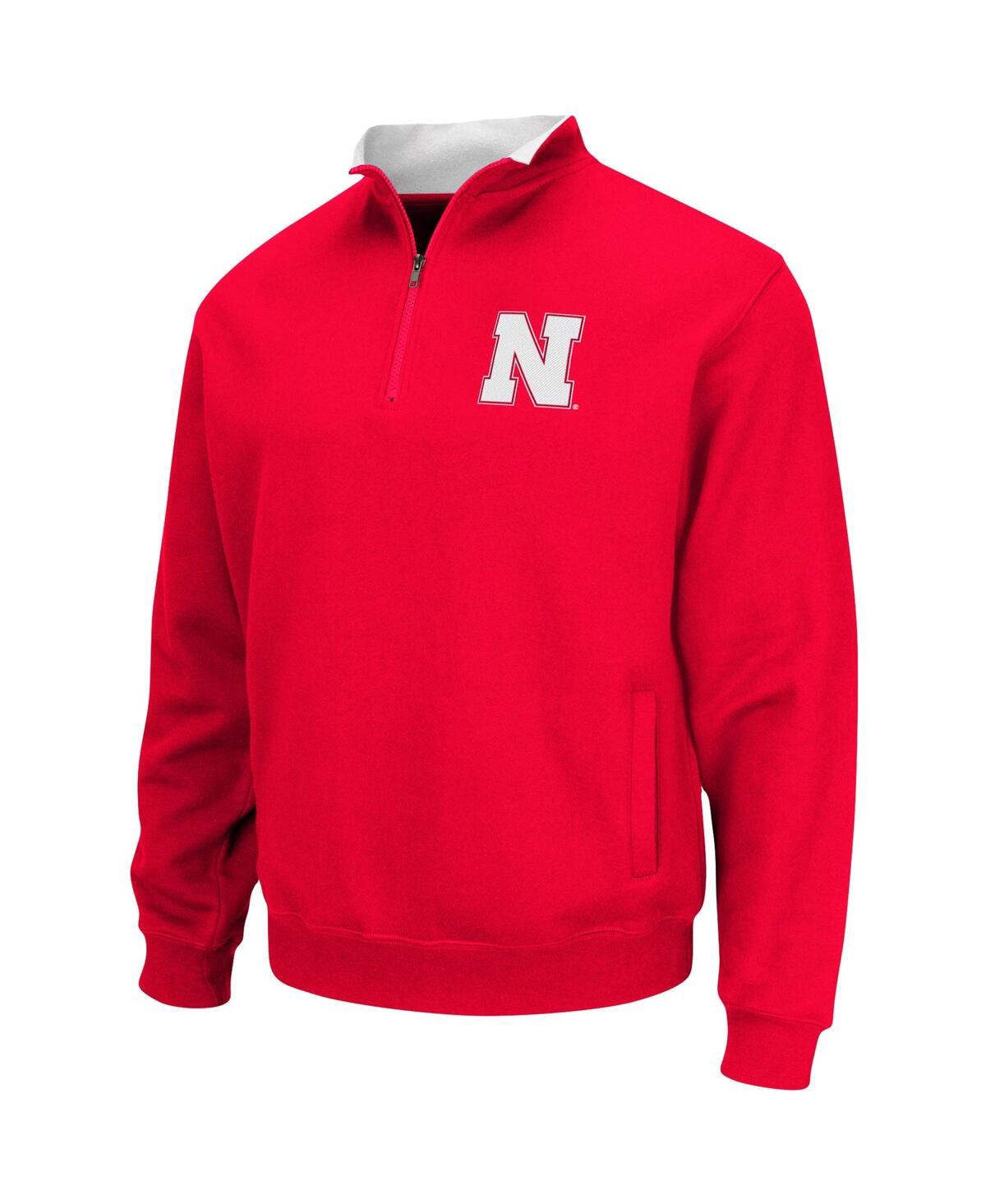 Colosseum Men's  Scarlet Nebraska Huskers Big And Tall Tortugas Quarter-zip Jacket In Scarlet