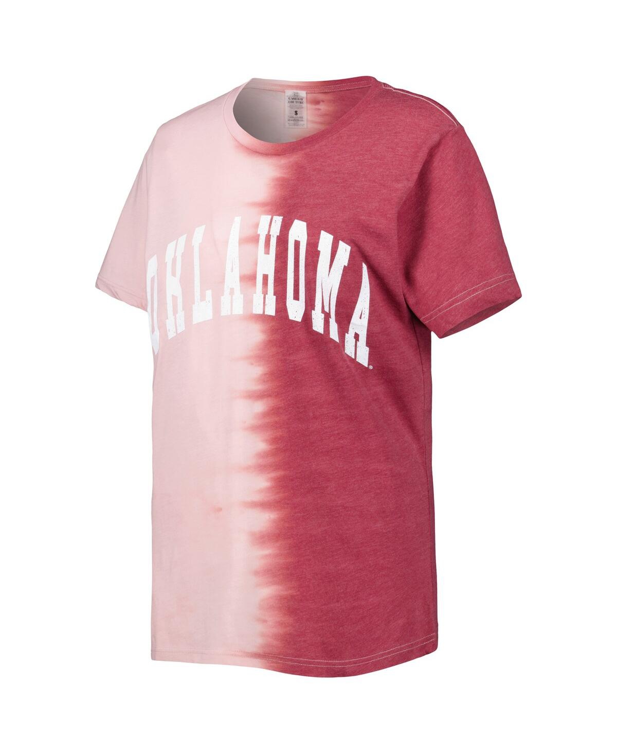 Women's Gameday CoutureOklahoma Sooners Find Your Groove Split-Dye T-shirt - Crimson