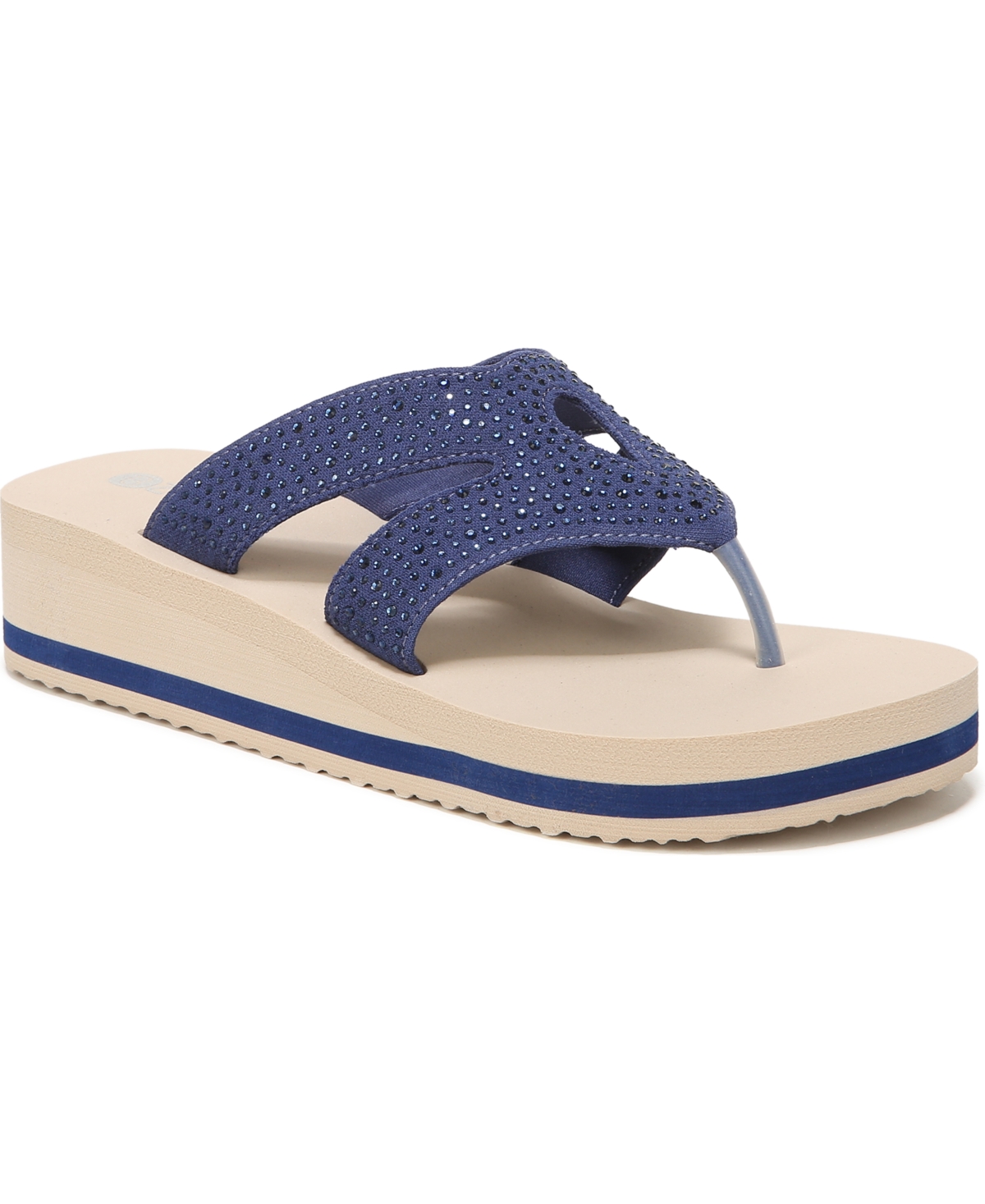 BZees Rio Washable Thong Wedge Sandals Women's Shoes