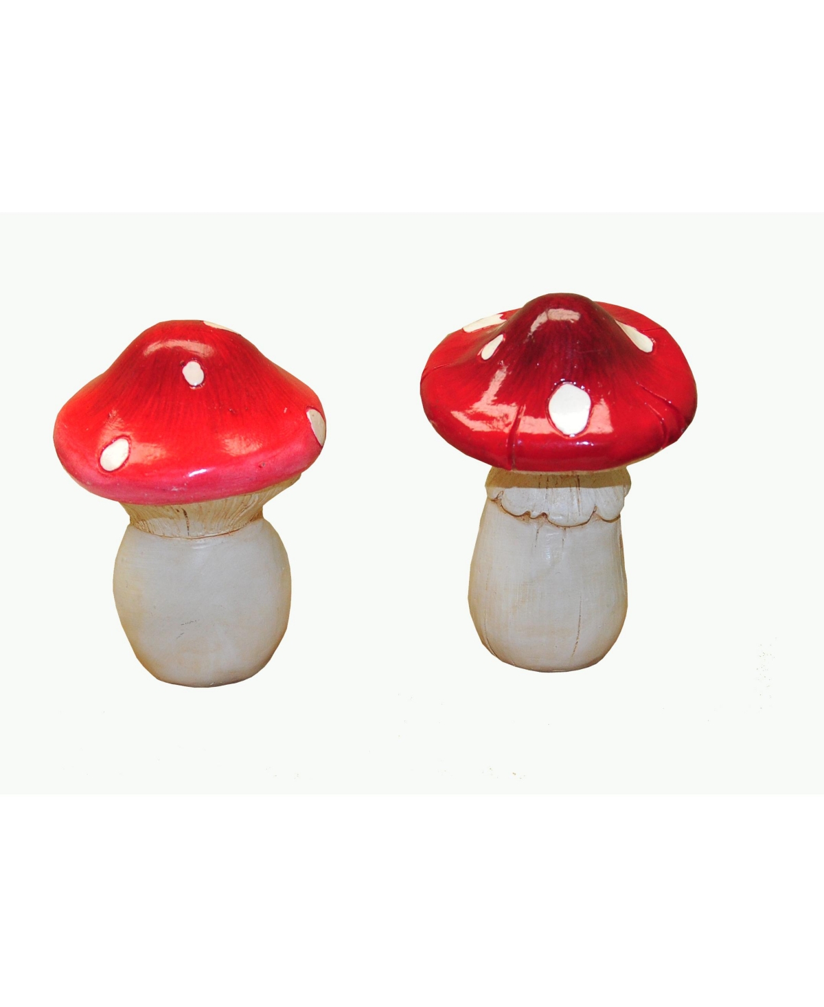 Garden Life Size Mushroom Statue, 2 pieces, Red - Red