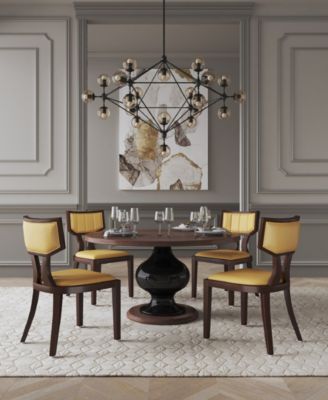 Pulitzer 2-Piece Leatherette Upholstered Dining Chair Set