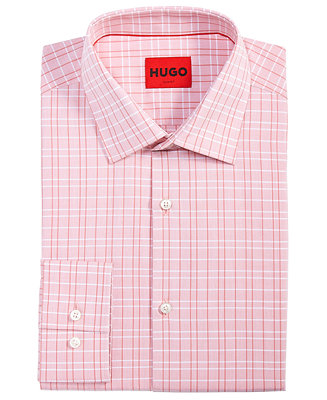 HUGO Men's Kenno Slim-Fit Check Dress Shirt - Macy's