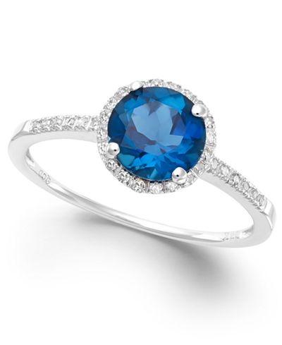 ct topaz 14k diamond ring london gold