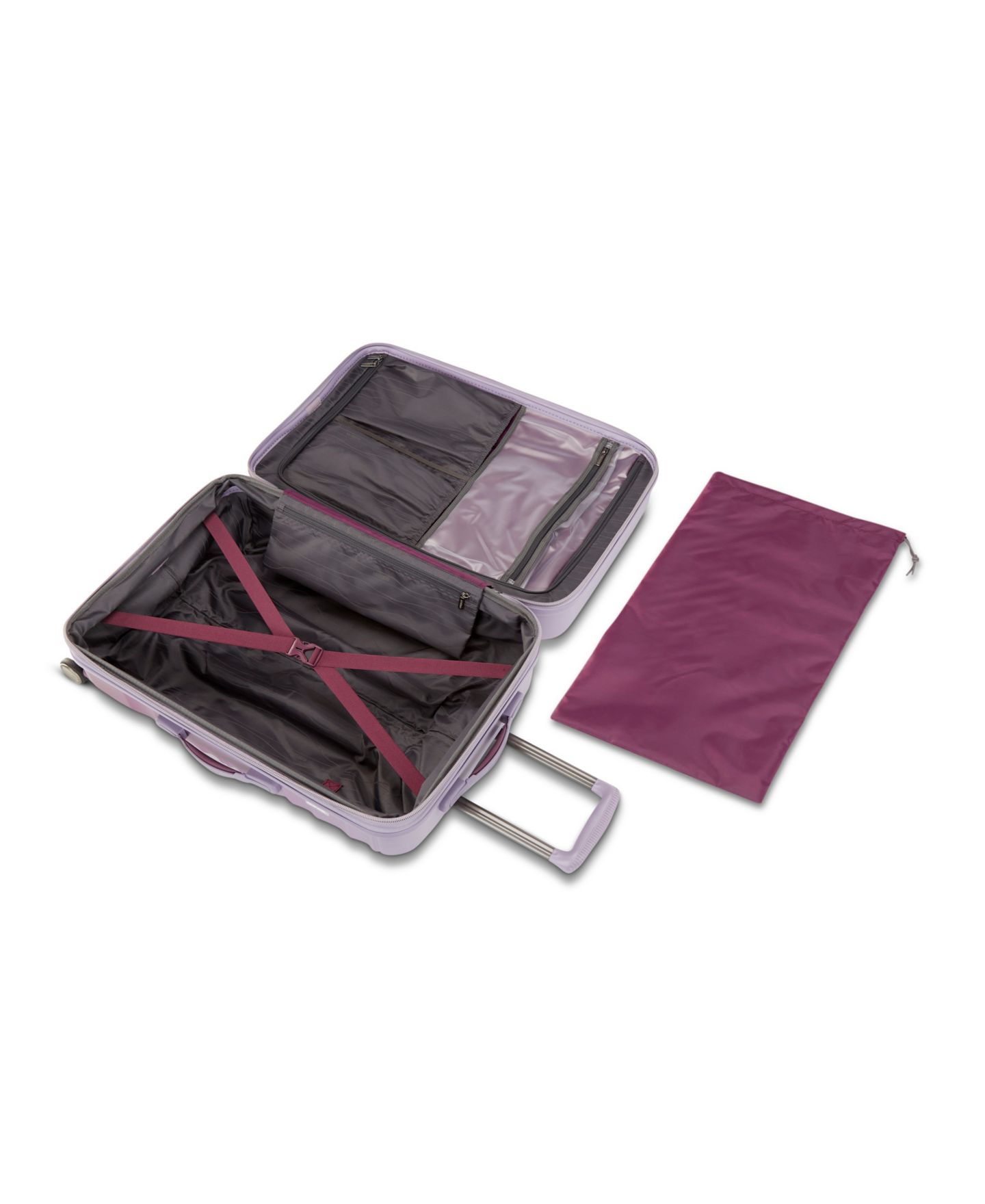 Чемодан American Tourister Cascade Extra Large Check-in Spinner, цвет: Фиолетовый мглистый — фото 3