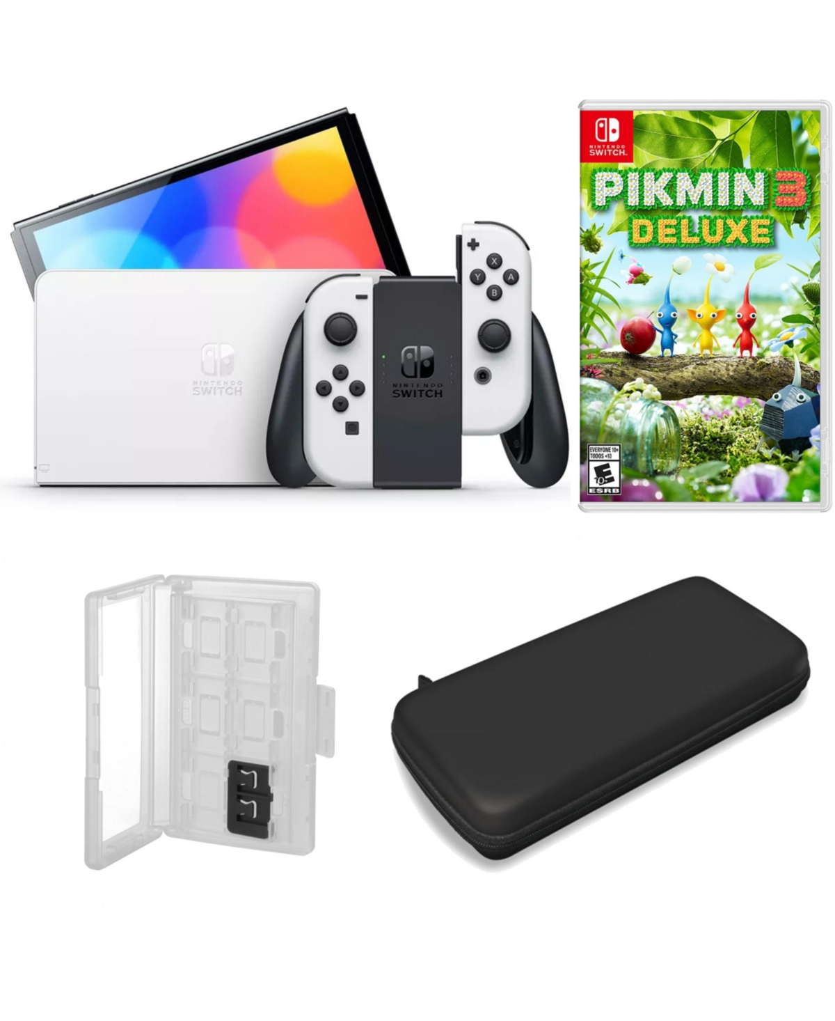 UPC 658580286088 product image for Nintendo Switch Oled in White with Pikmin 3 & Accessories | upcitemdb.com