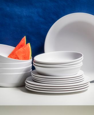 Melamine Edge Matte Salad Plates, Set of 6