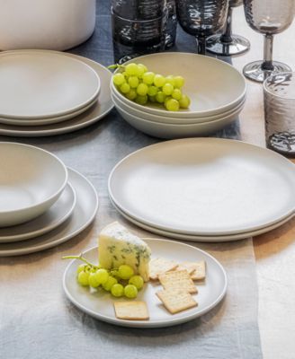 Coupe Wheat Polypropylene Salad Plates, Set of 6