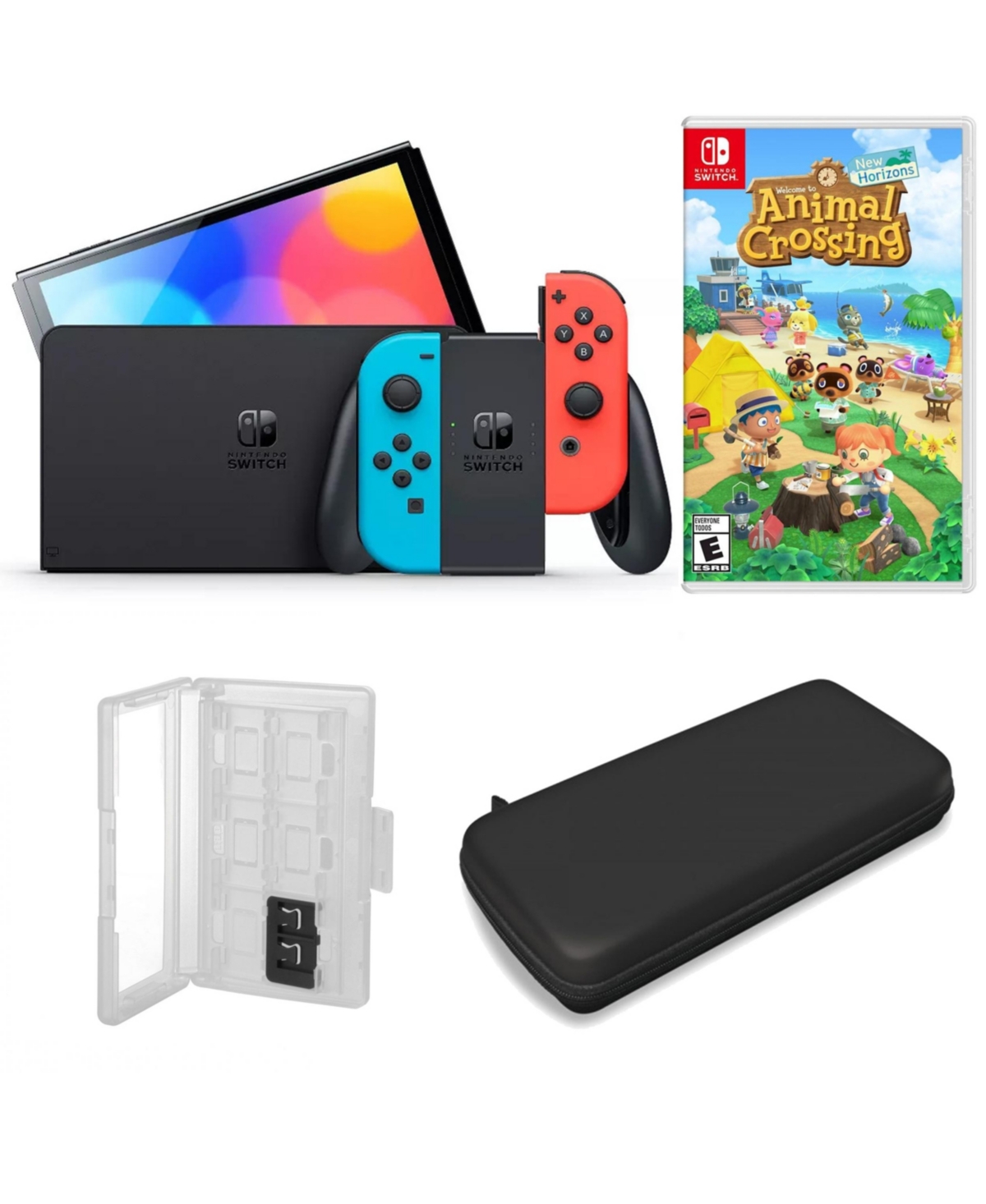 UPC 658580285968 product image for Nintendo Switch Oled in Neon with Animal Crossing & Accessories | upcitemdb.com