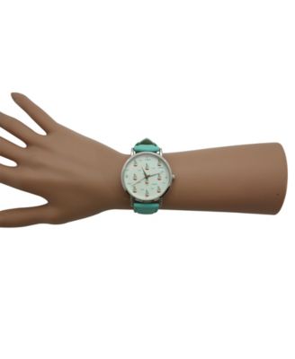 Soft Band Sailing Boats Dial Women Watch