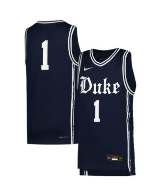 Big Boys and Girls #1 Navy Duke Blue Devils Icon Replica Basketball Jersey