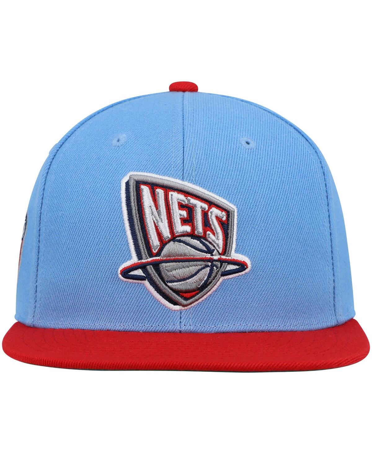 Mitchell & Ness Men's  Light Blue, Red New Jersey Nets Hardwood Classics Snapback Hat In Light Blue,red