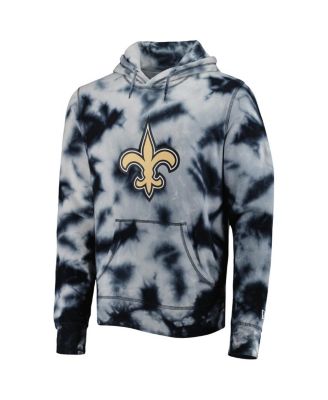 Men's Black New Orleans Saints Team Tie-Dye Pullover Hoodie