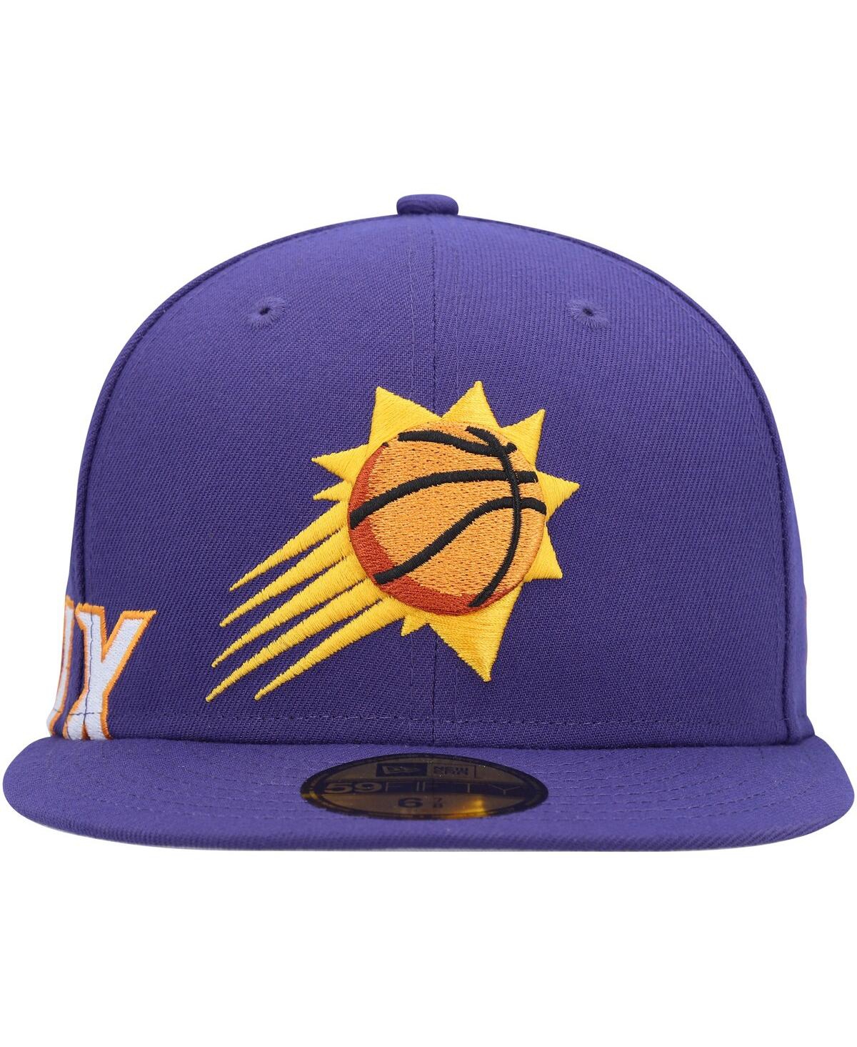 Shop New Era Men's  Purple Phoenix Suns Side Arch Jumbo 59fifty Fitted Hat