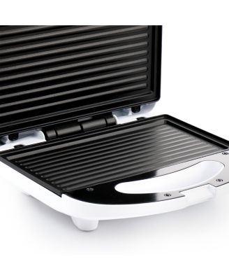 Nonstick Panini Contact Grill in White