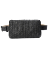 I.n.c. International Concepts Women's Raffia Belt Bag, Created for Macy's - Black