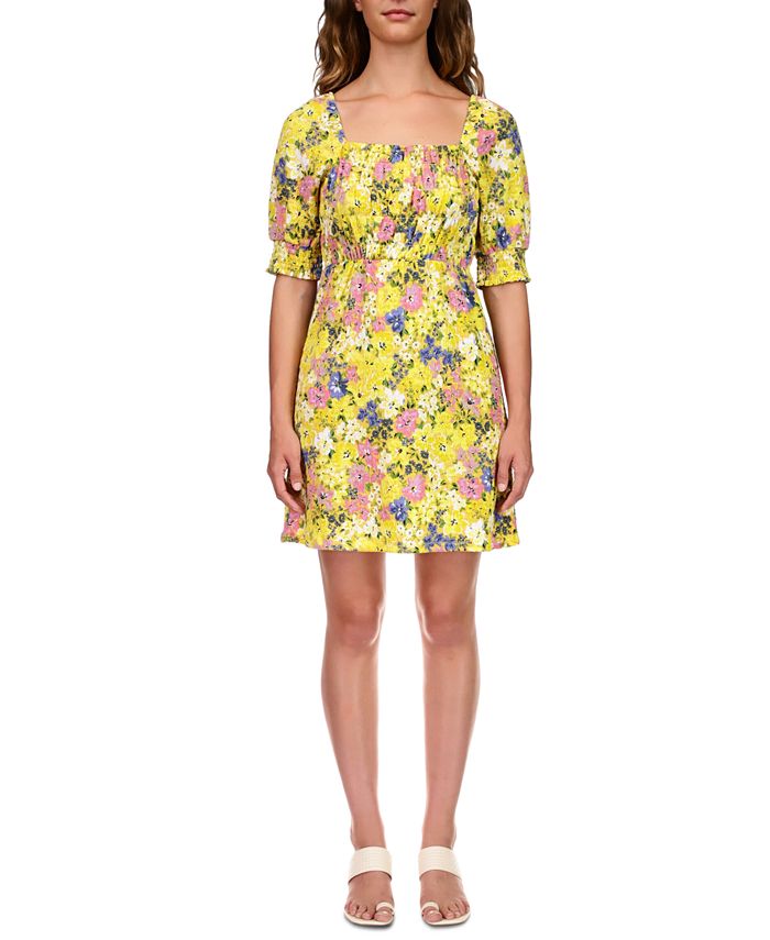 Sanctuary Women's Short-Sleeve Smocked Dress - Macy's