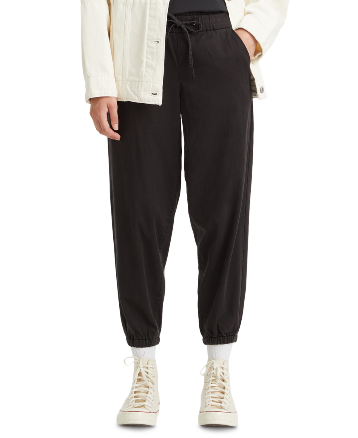 Shop Levi's Women's Off-duty High Rise Relaxed Jogger Pants In Meteorite