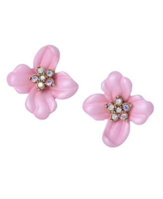 thumbnail image 2 of Betsey Johnson Flower Cluster Stone Drop Earrings – Blue Multi-Color, Butterfly Design 2 of 6