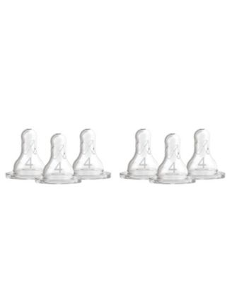 Baby Dr. Brown's Narrow Baby Bottle Nipple, Level 4 (9m+), 6 Count