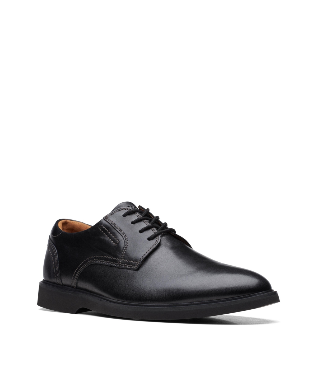 Clarks Men's Malwood Lace Casual Shoes In Black Leather