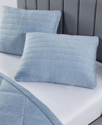 Powernap Cool To The Touch Gusset Pillow Collection In Blue