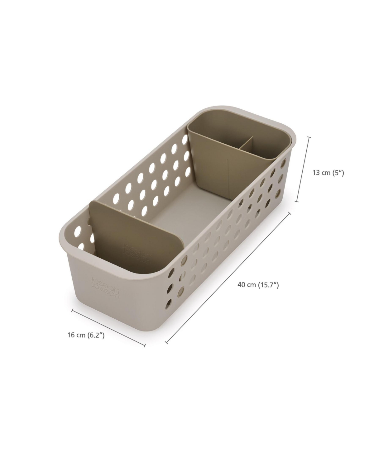 Joseph Joseph Easystore Slim Line Bathroom Storage Basket In Ecru