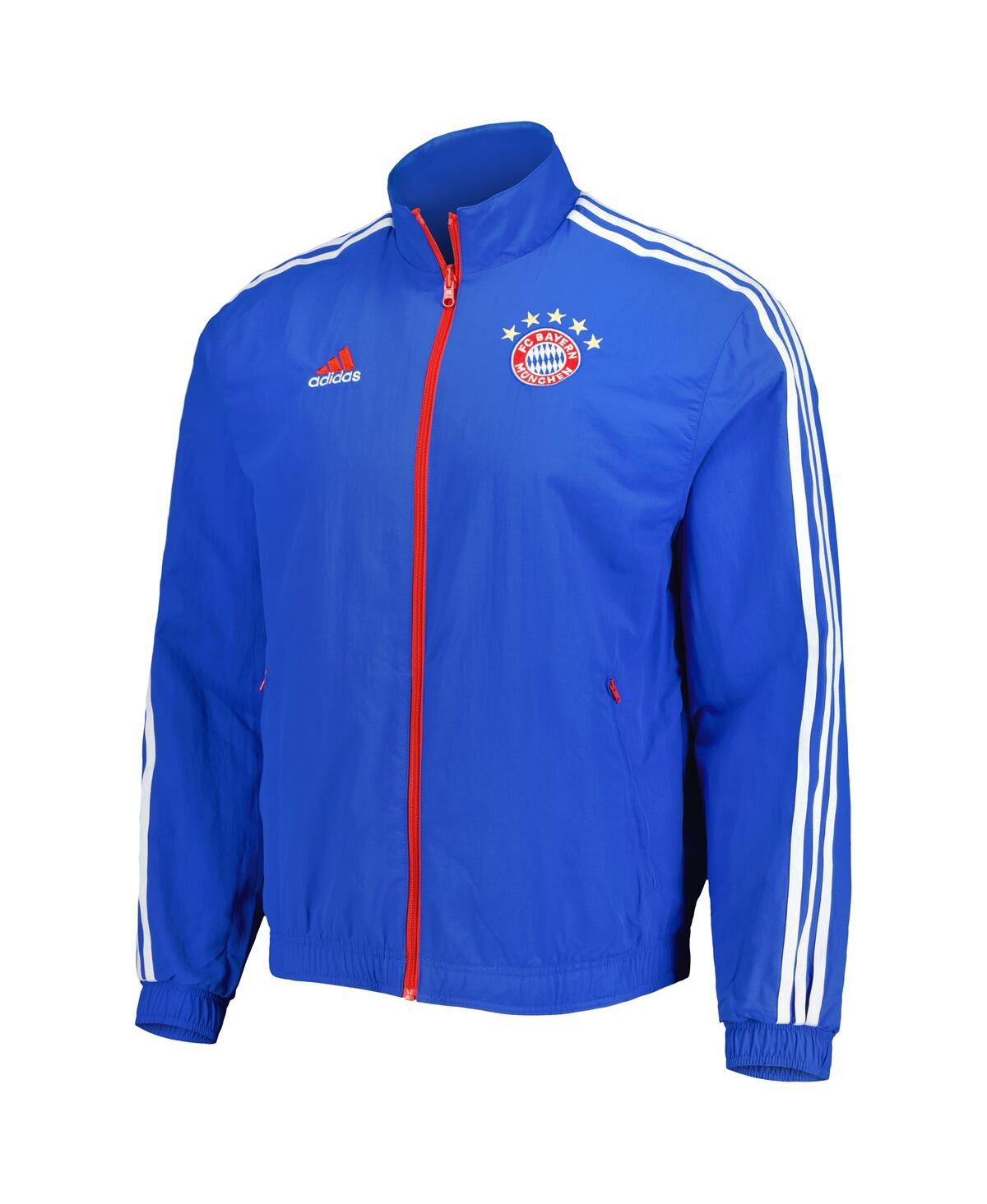 Shop Adidas Originals Men's Adidas Blue Bayern Munich Team Logo Anthem Full-zip Jacket