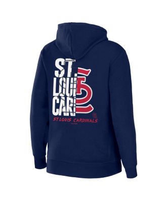 Women's Navy St. Louis Cardinals Sponge Fleece Full-Zip Hoodie